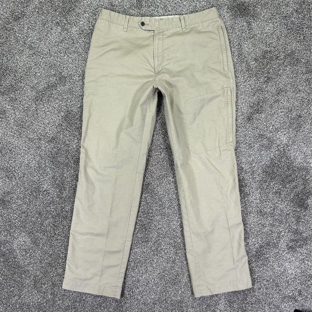 Victorinox Chino Premier Cotton Twill Straight Pant Mens 38 36x32.5 Stone Casual